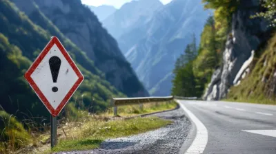 Waarschuwingsbord voor verkeersveiligheid in berggebieden